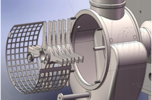 showing the modular design of the medicine powder grinder machine